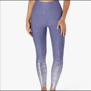 🖤 Beyond Yoga Alloy Ombre High Waisted Midi Leggings purple sz L